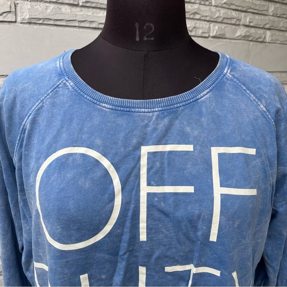 NWOT Papaya Blue Cropped Sweatshirt - Picture 2 of 5